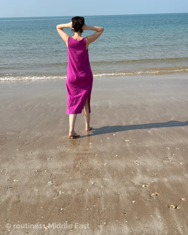 at the beach in Ras al Khaimah